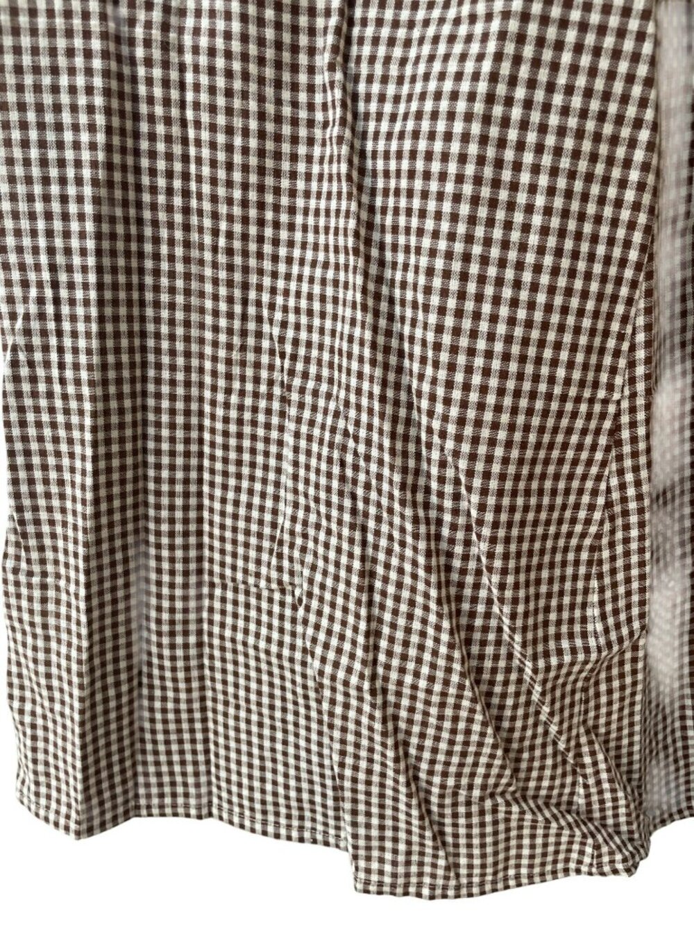Esmee Exclusive Brown & Cream Gingham Smocked Midi Dress Puff Sleeves Sz 12 NWT - Picture 7 of 9